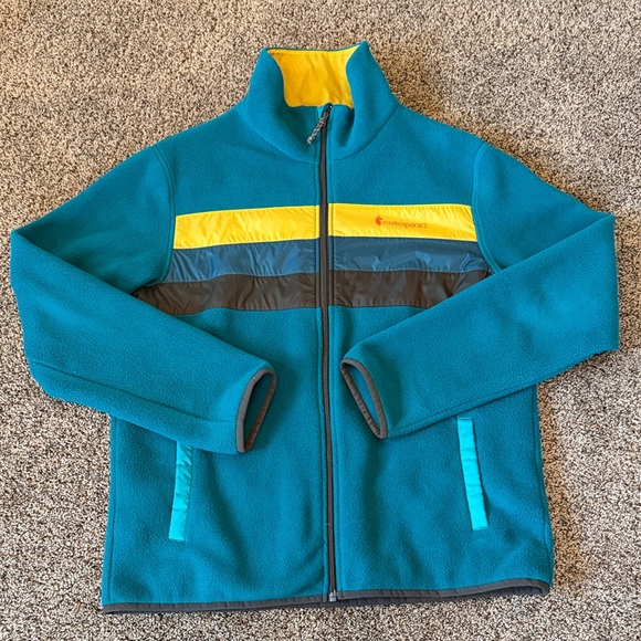 cotopaxi Jackets & Blazers - Cotopaxi Teal and Yellow fleece Jacket